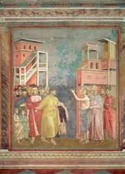 Sankt Frans afstår fra sin fars ejendele og jordiske rigdom, 1297-99